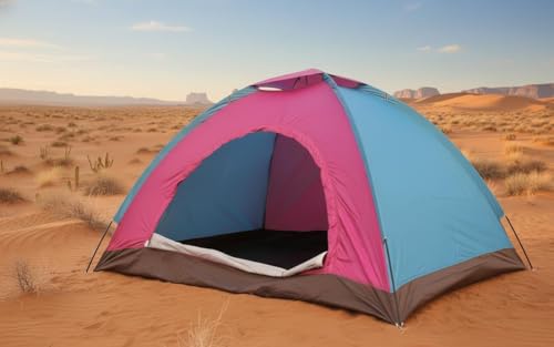 Image of 6 Person Camping Tent | Waterproof Double Layer Dome Tent with Carry Bag | Wind Resistant, Easy Setup | Ideal for Camping, Trekking & Outdoor Travel