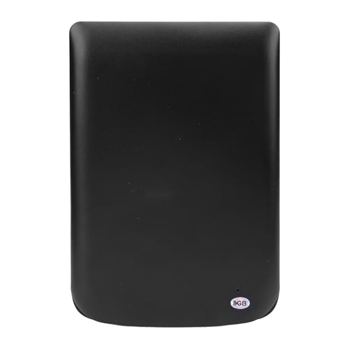 Hamwesh Lector de Libros Eléctrico, Pantalla Táctil Transparente de 6 Pulgadas, Memoria de 8 GB, Batería de 2500 MAh, Lector de Libros con Pantalla de Tinta Ligera, Electrónico Digital Portátil con