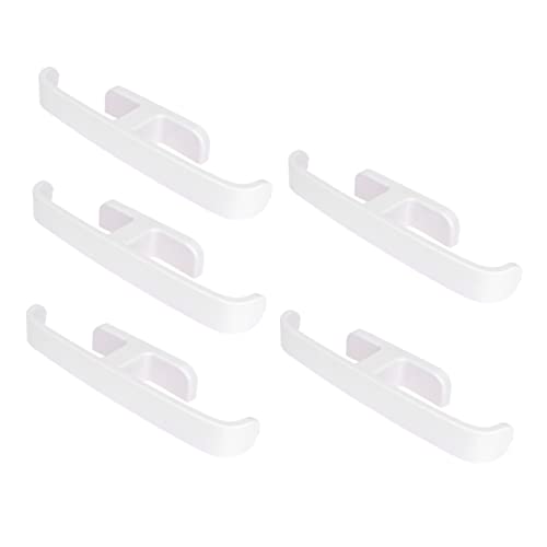 Garneck 5Pcs Wall Mounted Sticky Shoes Holder Space Saving Slippers Organizer for Bathroom Hallway Plastic Hangers for Sneakers Canvas Shoes and White