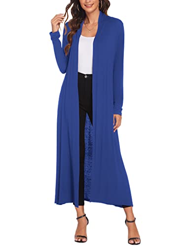 Image of Bluetime Women Floor Length Open Front Cardigan