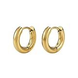 PAUL VALENTINE - Pendientes de mujer de acero inoxidable - dorado/dorado - Pendientes de aro - PV-E0031