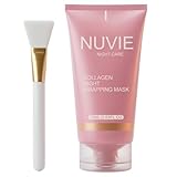 NO BALD Nuvie Collagen Mask, YURI Collagen Night Wrapping Mask, Easy Peel Off Facial Mask Skin Care night mask, Hydrating Face Mask is the Ideal Gifts for Women and Teen Girls!2.54 fl.oz (1 pcs)