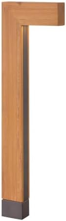 Hinkley Atlantis Large LED Low Voltage Landscape Pathway Light, 12v, Dimmable, Aluminum and Natural Wood, Cedar