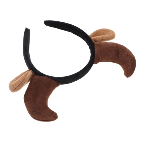 TEMPNAP Diadema De Cuerno De Vaca Divertida Para Actuaciones Para Niños Accesorios Para El Cabello Lindos Para Niñas Diadema De Cabeza De Oído De Animales Para Mujeres Diadema Creativa