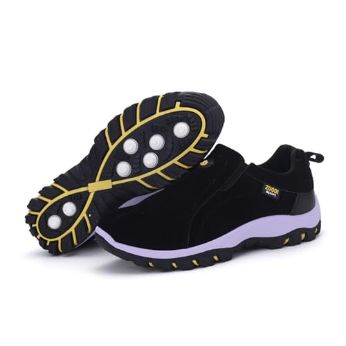 ZDLJYL Men's Suede Slip On Waterproof Anti-Slip Lightweight Orthopedic Fashion Loafers,Casual Breathable Low-top Safety Sneakers Walking Boat Shoe4