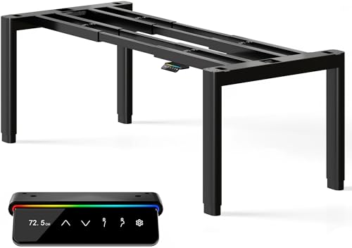 MAIDeSITe T4 Pro Plus Height Adjustable Electric Standing Desk Frame with 240KG Load Capacity Dual Motor Sit Stand Desk Ultra-stable Stand Up Desk Frame with 4 Oval Legs Design for Home Working