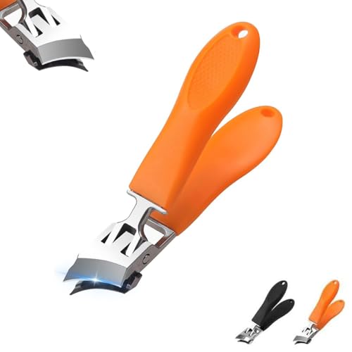 Lavito Nail Clipper, Caurat Slanted Nail Clippers, Wide Jaw Opening Anti-Splash Slanted Nail Clipper, Portable Ultra Sharp Nail 