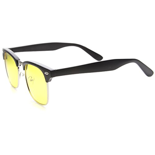 Image of zeroUV Half Frame Semi-Rimless Horn Rimmed Sunglasses