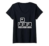 Photo Gallery donna wasd gaming rgb tastiera – this is how i move w a s d maglietta con collo a v Photo Gallery donna wasd gaming rgb tastiera – this is how i move w a s d maglietta con collo a v