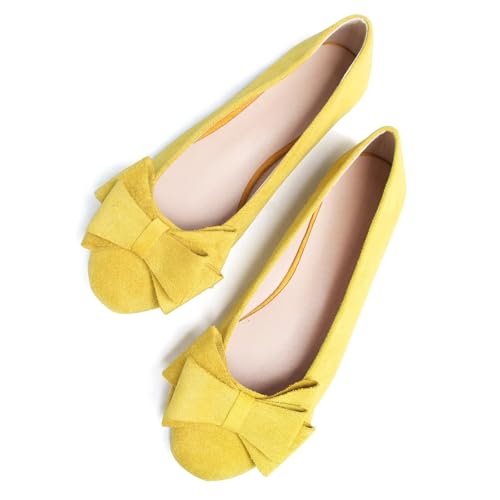 Dear Time Women's Business Casual Ballet Flats Round Toe Flats Soft Slip On Office Shoes for Work4