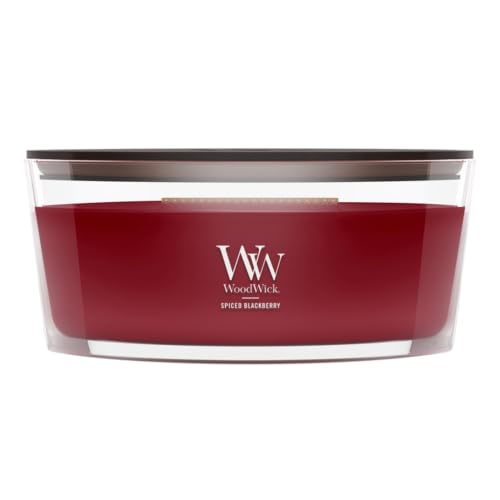 Image of Woodwick Spiced BlackBerry Ellipse Candle