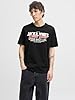 JACK & JONES Mens O-Neck Short Sleeve T-Shirt Regular Fit Casual Cotton Tee Top for Everyday Wear, UK Sizes S to 3XL Black #1