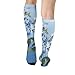 CMQHYF Knee High Socks, Fashion Print Do Not Forget Me Crew Socks for Athletic, Travel, Or As A Unique Fashion Accessory