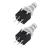 Model: PBS-24-202P, circuitry: DPDT, rating: AC 250V/2A 125V/4A, operation method: self-locking, mounting thread diameter: 12mm. Construction: Made with reliable materials, this DPDT latching foot switches ensures long-lasting performance and reliabi...
