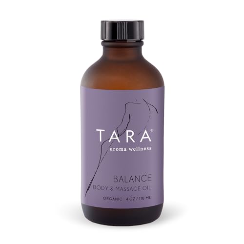 Image of TARA Spa Therapy Balance Massage Oil - Premium Organic Oil for Relaxation & Stress Relief, 100% Pure Essential Oils, Ylang Ylang, Orange & Vetiver, 4 oz