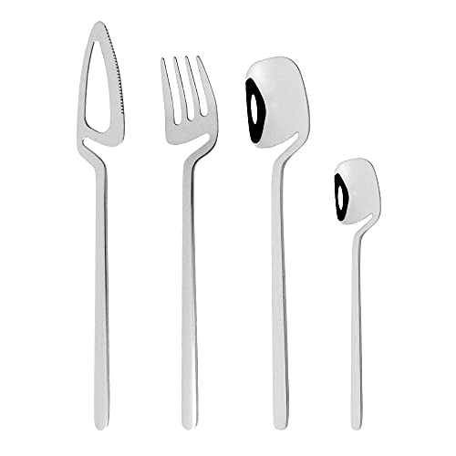 Juegos de Cubiertos Juego de Cubiertos de Colores Cuchillo Tenedor Cuchara de té Vajilla de Cena Vajilla de Acero Inoxidable 18/10 Juego de Cubiertos para cocin