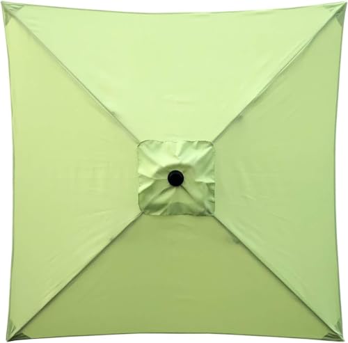 Ombrellone da Giardino A 4 Stecche da 1,98 M, Ombrellone Quadrato da Spiaggia, Resistente alle Intemperie E Durevole, Ombrellone in Stile Mercato, Adatto per Patii Esterni. Green