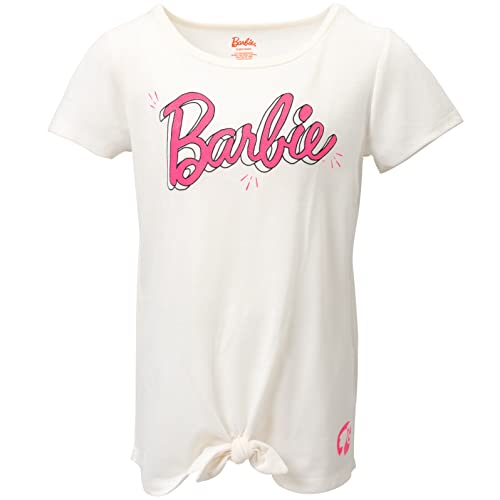 Barbie Little Girls Graphic T-Shirt and Shorts Outfit Set Pink/White 6 - image 2