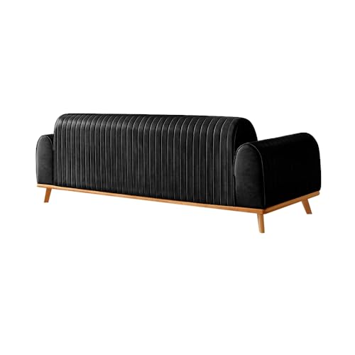 SOFÁ LIVING ÁTILA 2,50M 5 LUGARES COURISSIMO PRETO