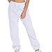 Tall Sweatpants for Women Womens Wide Leg Sweatpants Elastic High Waisted Drawstring Plus Size Baggy Pants Casual Soft Comfy Loose Fit Classic Plain Solid Jogging Workout Lounge Travel Pants White