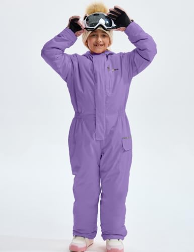 Image of GEMYSE Kids One Pieces Ski Suits Jumpsuits Boys Girls' Winter Outdoor Snowboarding Waterproof Snowsuits