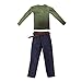 F Fityle 1/6 Maschio T-Shirt Denim + Jeans Pantaloni Pantaloni Vestiti per 12in Figure Corpo