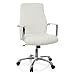 Produktbild hjh OFFICE 720007 Chefsessel TEWA Kunstleder Cremeweiß moderner Bürostuhl, niedrige Rückenlehne ergonomisch