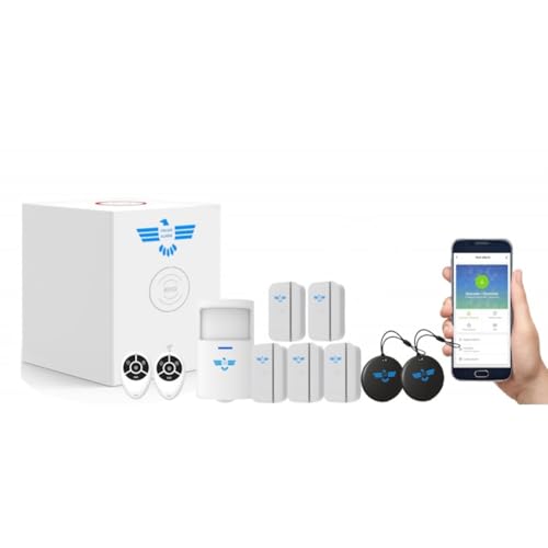 ITALIAN ALARM - Allarme Casa Senza Fili con App Smart, Kit Antifurto Casa Wireless con Sensori Porte e Finestre, Sistema di Sicurezza con Avviso Mancanza Corrente, già Configurato e Assistenza Italia
