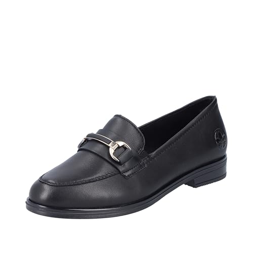 Rieker Damen Slipper 46262-01 schwarz Gr. 42
