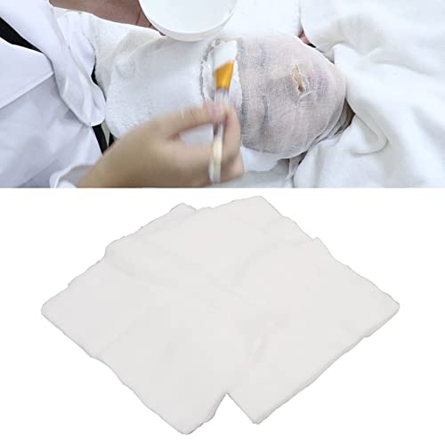 100 Pezzi Maschera di Garza Maschere Fac, Morbido Fai da Te Usa E Getta Maschera Viso di Garza Bianca Pretagliata E Trattamento Naturale Per La Cura della Pelle Fibra Maschere di Garza Usa E Gett,