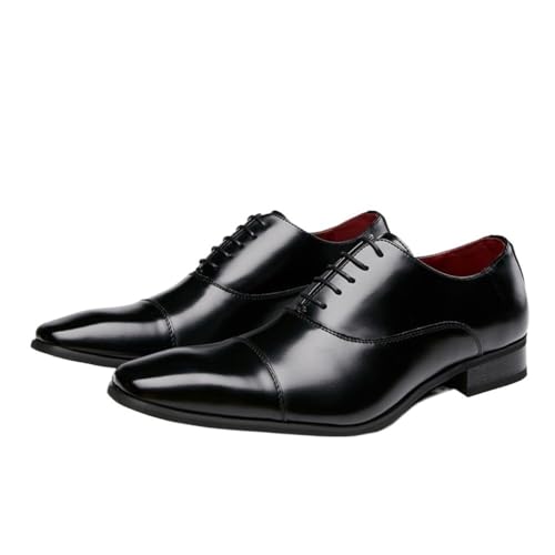 Men's Lace Up Three Panel Dress Shoes Japanese Inspired Business Formal Genuine Leather Footwear2