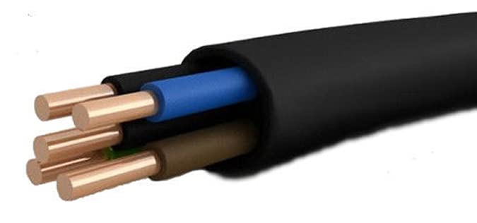Cable subterráneo eléctrico YKY NYY-J 5 x 16 mm², 25 m