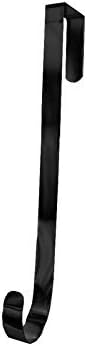 Adorox 12" Heavy Duty Sterling Metal Coated Wreath Hanger (Black)