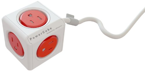 PowerCube Extended, 5 Outlet Adapter and Surge Protector 5ft Extension Cord Power Strip