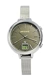 Étanche jusqu'à 3 bars ARTSTATE AS3327 Montre analogique à quartz radio-pilotée pour femme avec bracelet en maille