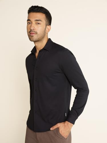 DAMENSCH Men Cotton Blend Black Shirt Jet Black - Image 6