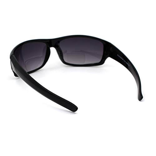 Mens Rectangular Warp Plastic Sport Bi-focal Reading Lens Sunglasses4