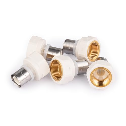 Racor multicapa PPSU para prensar hembra 3/4 - Ø20 (5 racores) QUICK PLOMBERIE | perfiles de engaste TH y U | sistema anti-fugas LBP | 0 plomo | compatible con agua potable