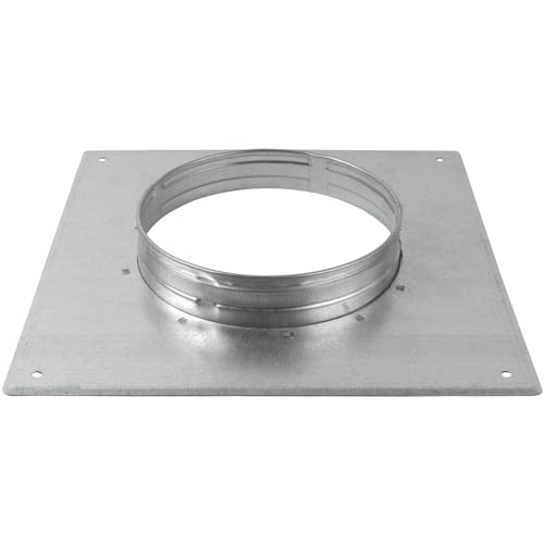 Image of Duct Connector Flange - 6 Inch Ducting - Galvanized Steel - Straight or Flex Pipe Flange for Heating, Cooling, Air Ventilation Systems