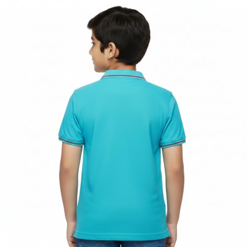 Image of Cloth Theory Boys Cotton Polo T-Shirt for Kids Regular Fit Half Sleeve Casual Summer Polo Neck T-Shirt