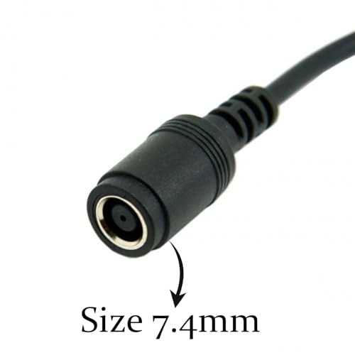 Image of Blue Pin Adapter Cable 7.4x5.0 to 4.5x3.0mm Tip DC Auxiliary Power Charger Converter for HP Dell