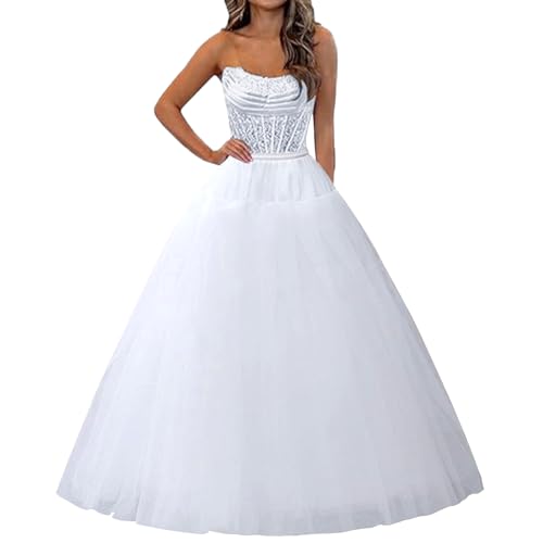 Women's 4 Layers Hard Tulle Petticoat Crinoline Underskirt Slips for Wedding Dress