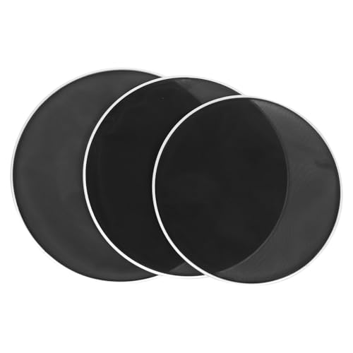 CIMAXIC 3pcs Mesh Silent Drum Heads Pack Double Layer Drum Skin Mute Heads Replacement