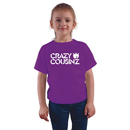 Image of Feel Good Crazy Cousins Family Matching Cotton Multi Colored Printed T-Shirt