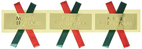 ヘッズ ギフトシール クリスマス リボン付 ダブルリボン 赤 緑 XWR-1S