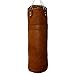 Sacco da boxe vintage in pelle bovina marrone chiaro con staffe, 1,5 m