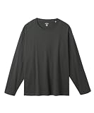 [ニッセン] Tシャツ・カットソー メンズ 綿100%オーガニックコットン長袖Tシャツ【大きいサイズ】 チャコールグレー 8L