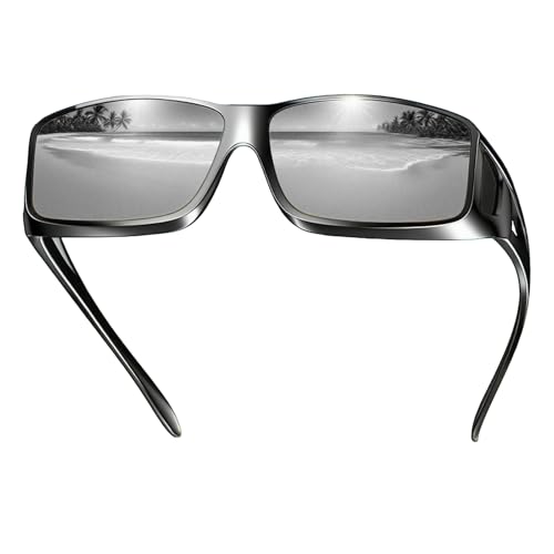 Polarized Sunglasses Fit Over Glasses for Men Women, Wrap-around Sunglasses Polarized UV400 Protection