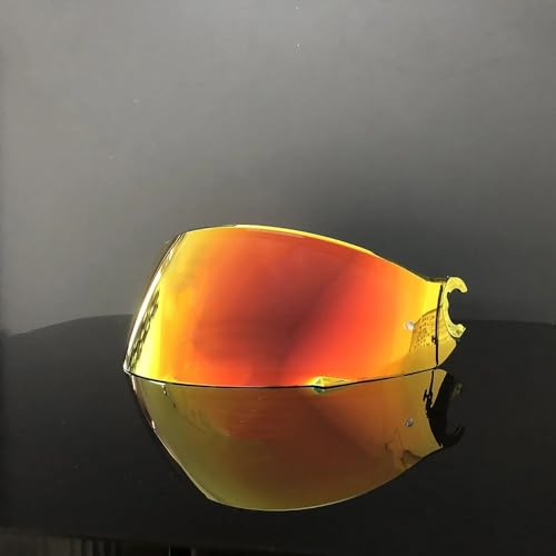 SHARK D-Skwal 2 Spartan Starryヘルメットバイザー用オートバイヘルメットバイザーゴーグルレンズ(Gold Red)