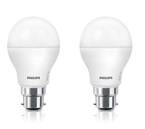 Philips 9W LED Bulb Base B22 (Crystal White, Pack of 2)